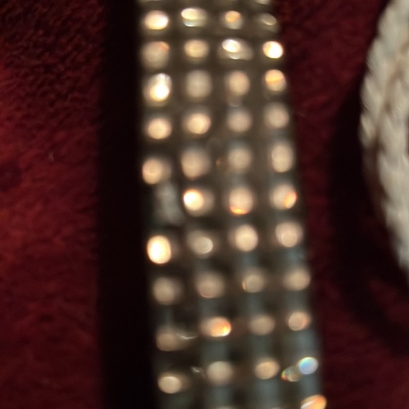 LEATHER bracelets w/ rhinestones 1 magnetic, 1 adjustable snap, I ornate… - Picture 2 of 10